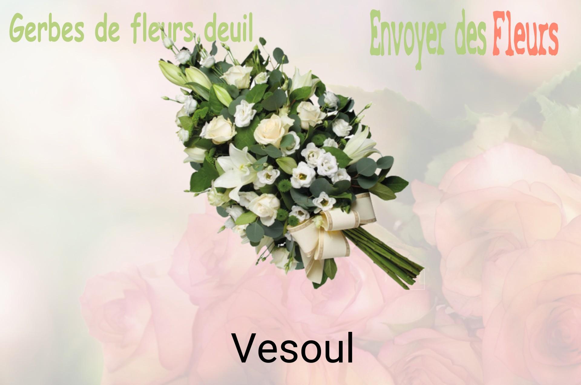Gerbe de fleurs de deuil livrée à Vesoul